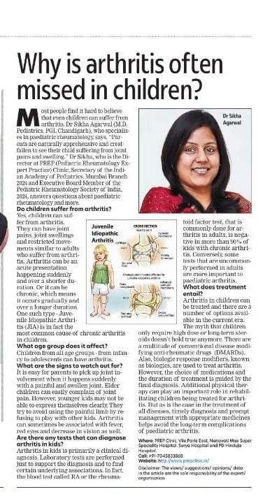 Dr.Sikha Agarwal – Article to Bombay Times Newspaper