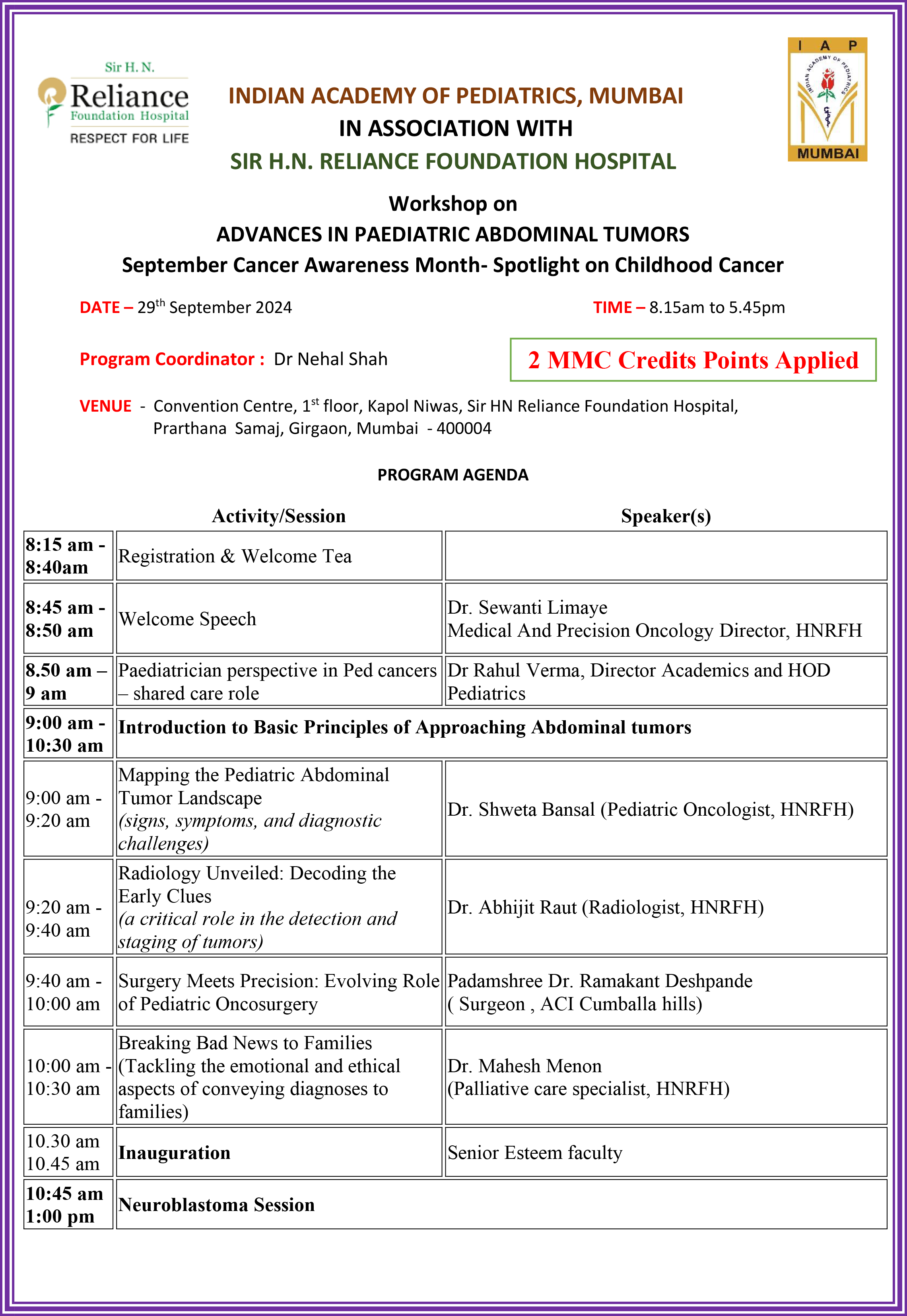 ADVANCES IN PAEDIATRIC ABDOMINAL TUMORS