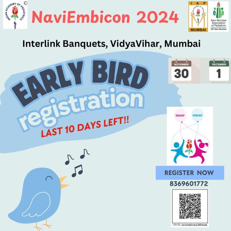 Early Bird Registration – IAP Mumbai